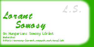 lorant somosy business card